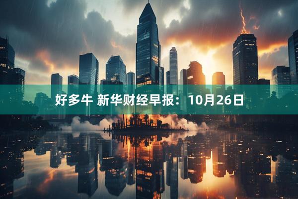 好多牛 新华财经早报：10月26日